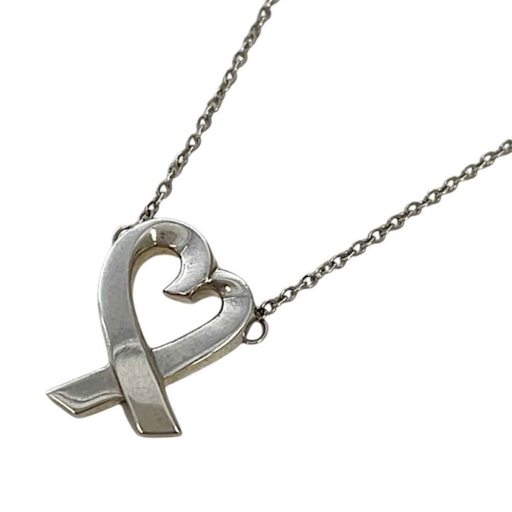 Tiffany & Co. sv925 Paloma Picasso Loving Heart Necklace Silver Women's